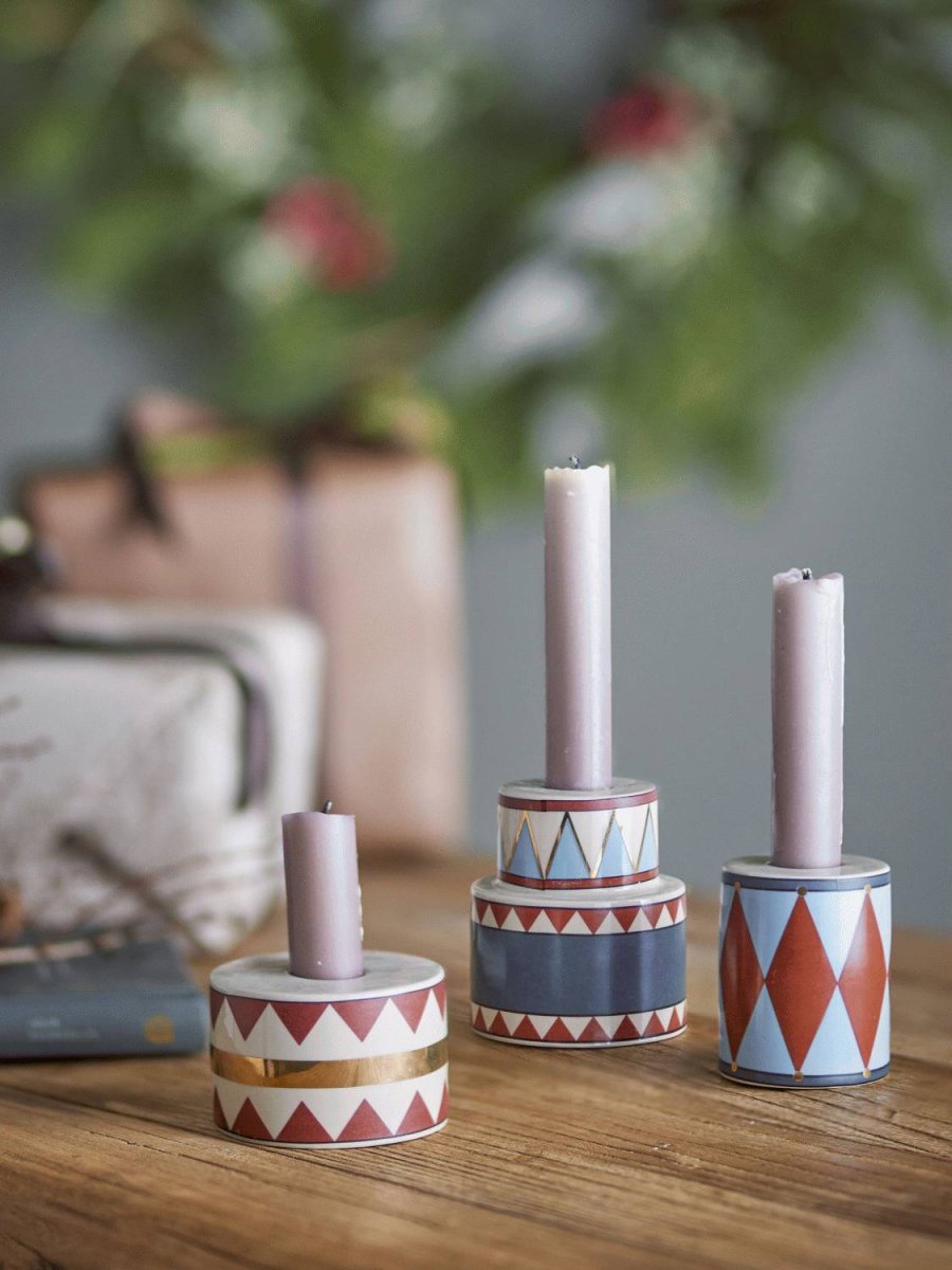 Bloomingville Bitja Kerzenhalter 3er Set, Blau