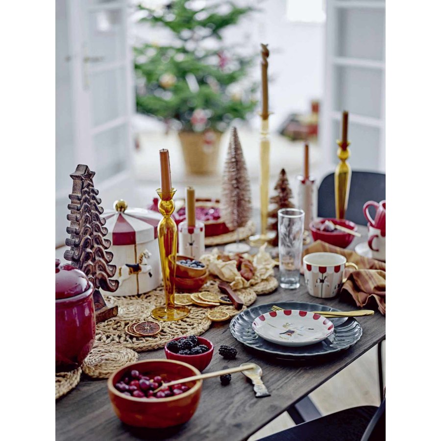 Bloomingville Merry-go-round Teller 2er Set 16 cm, Rot