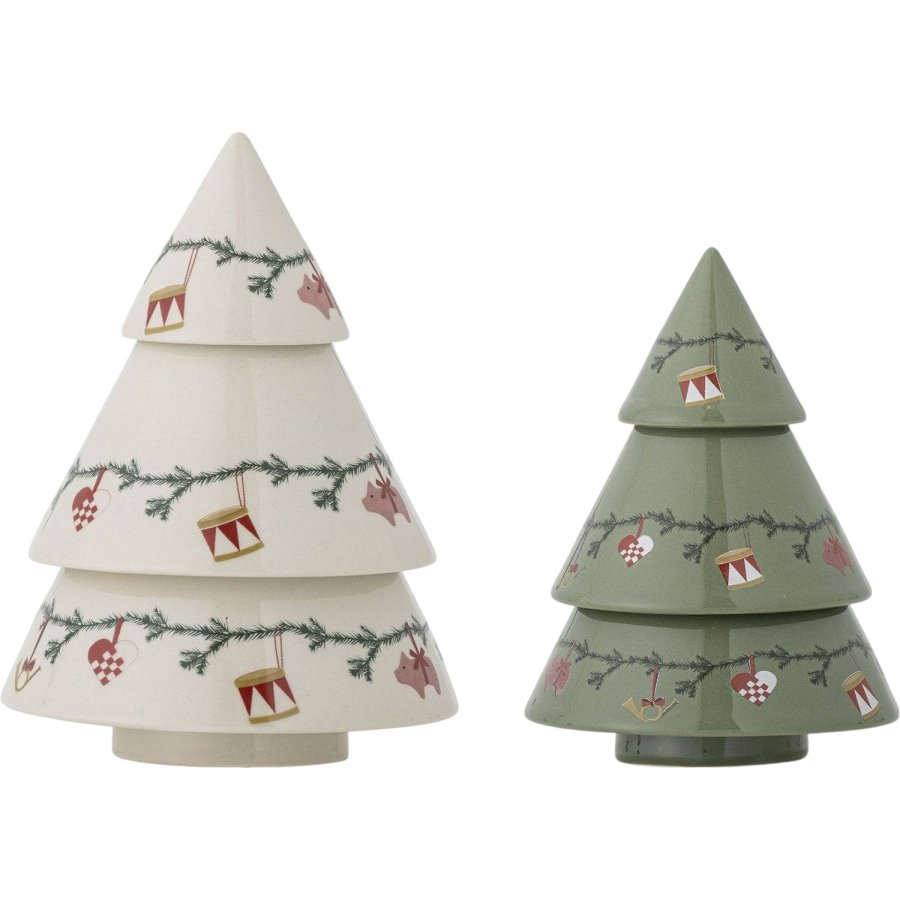 Bloomingville Yule Dekoration 2er Set, Steingut