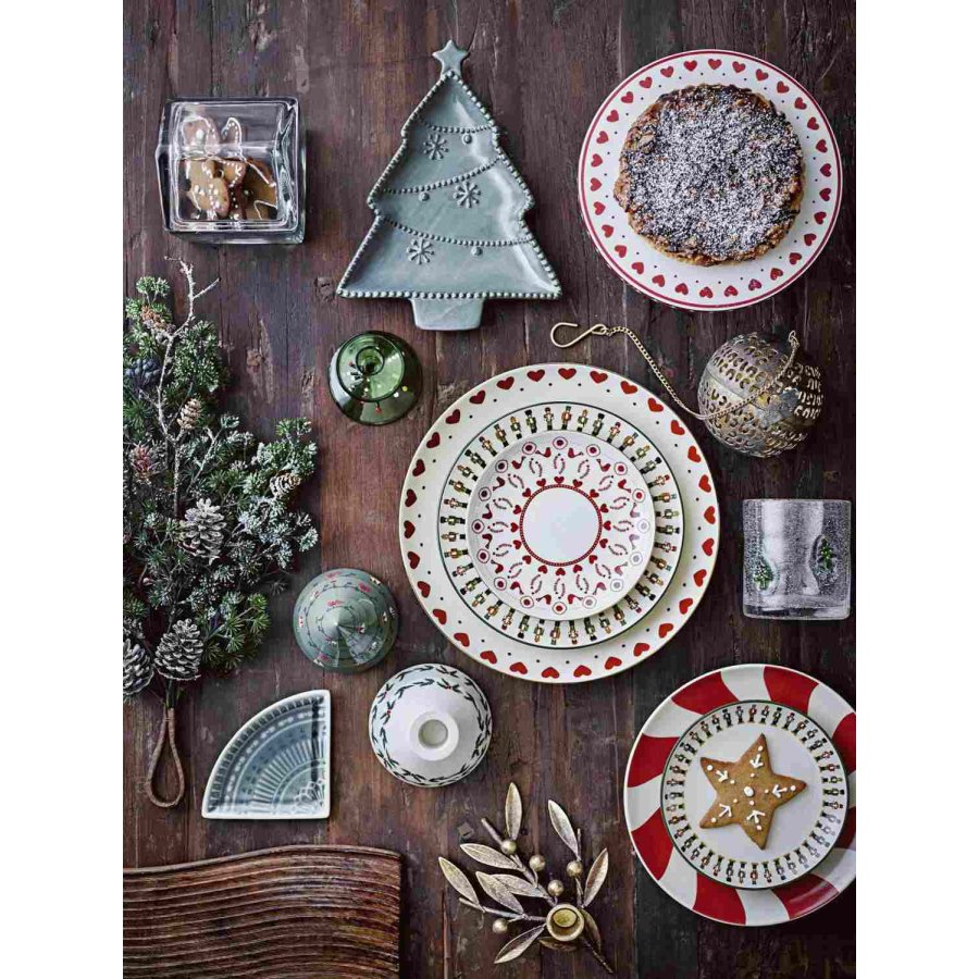 Bloomingville Yule Dekoration 2er Set, Steingut