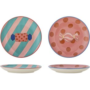 Bloomingville Caramella Bord 2 stuks 16 cm, Rosa