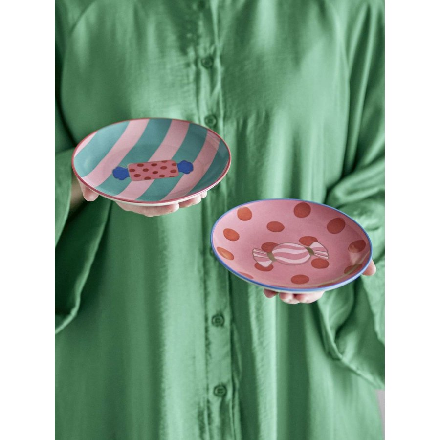 Bloomingville Caramella Teller 2er Set 16 cm, Rosa