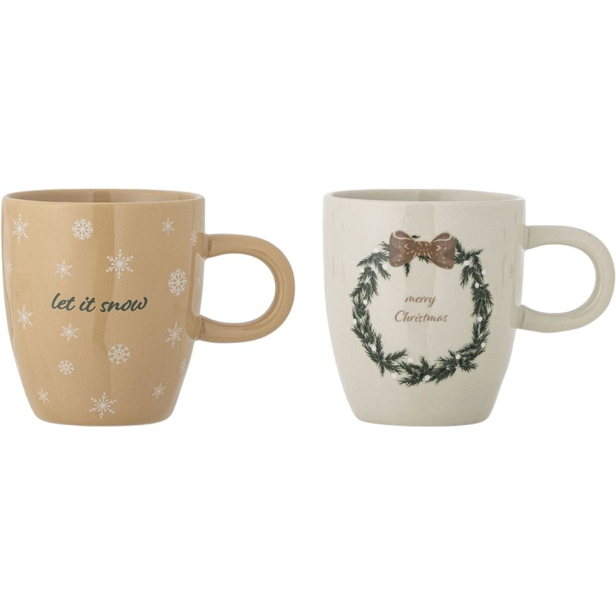 Bloomingville Jolina Becher 2er Set 40 cl, Natur