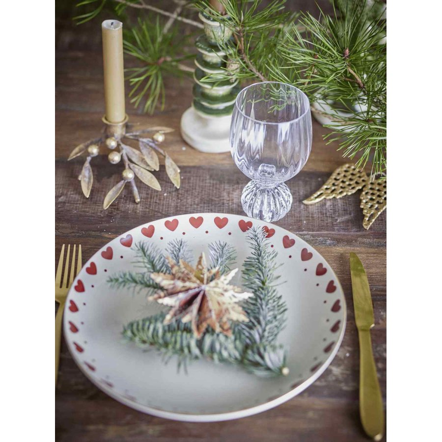 Bloomingville Jolly Teller 26,5 cm, Herzmotiv