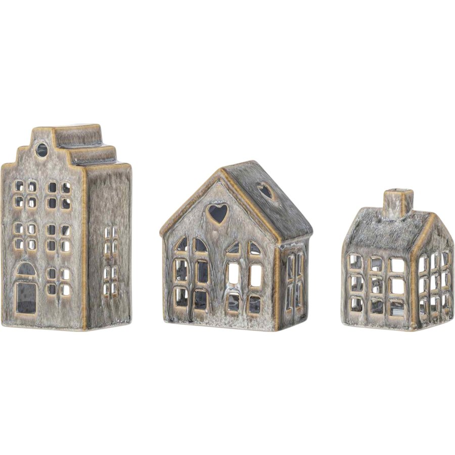 Bloomingville Kalia Teelichthalter 3er Set, Braun