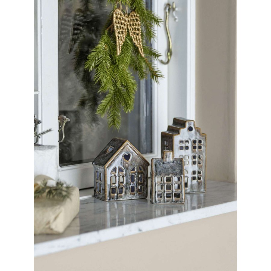 Bloomingville Kalia Teelichthalter 3er Set, Braun