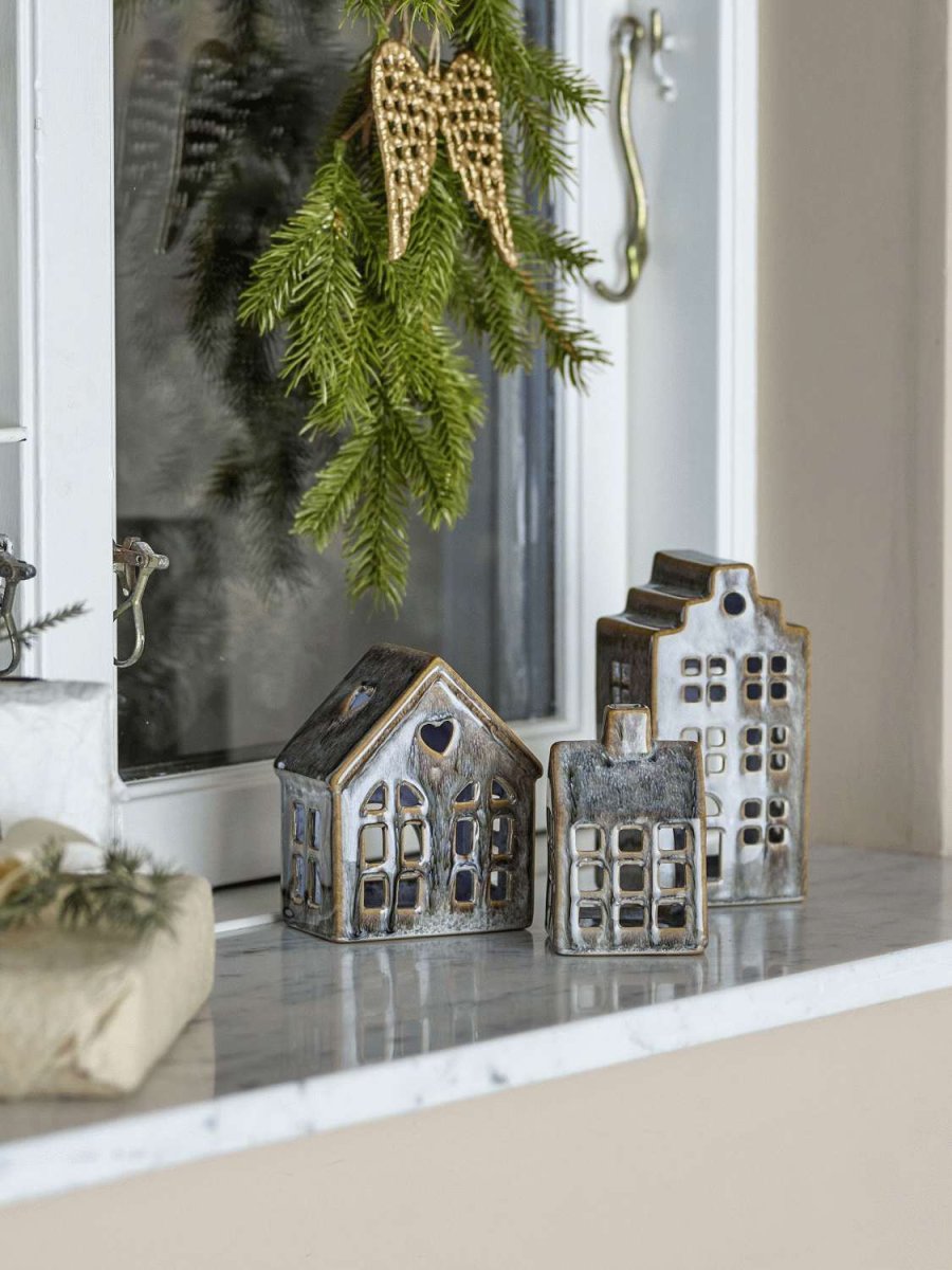 Bloomingville Kalia Teelichthalter 3er Set, Braun