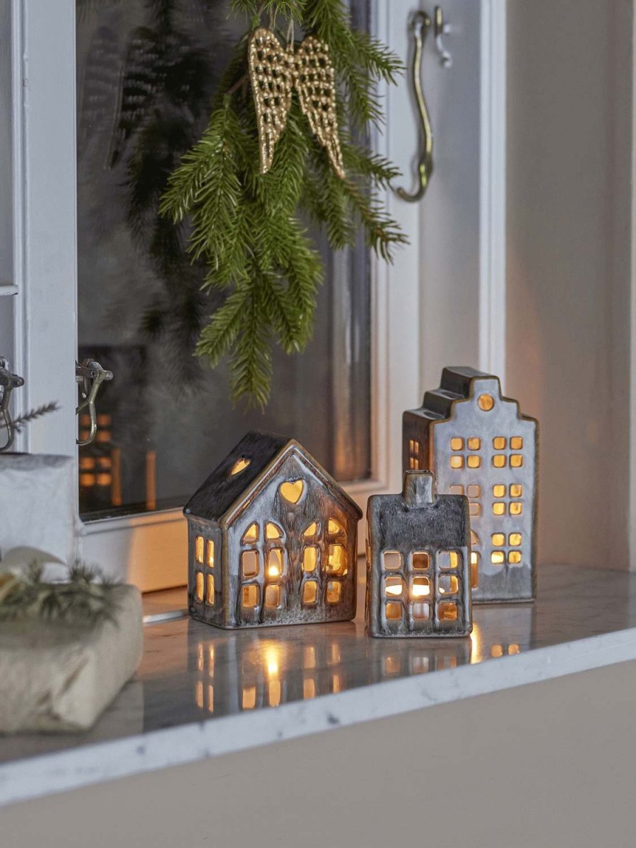 Bloomingville Kalia Teelichthalter 3er Set, Braun