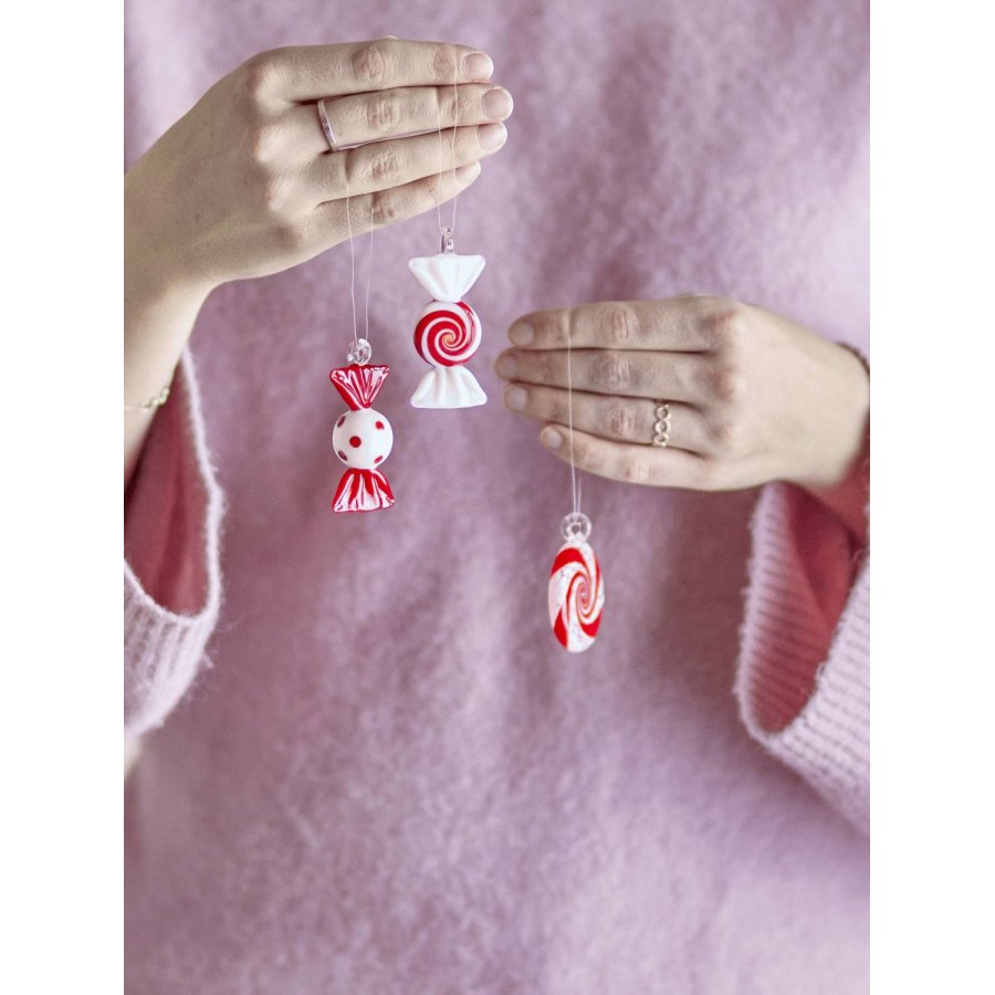 Bloomingville Festive Ornament 3er Set, Rot