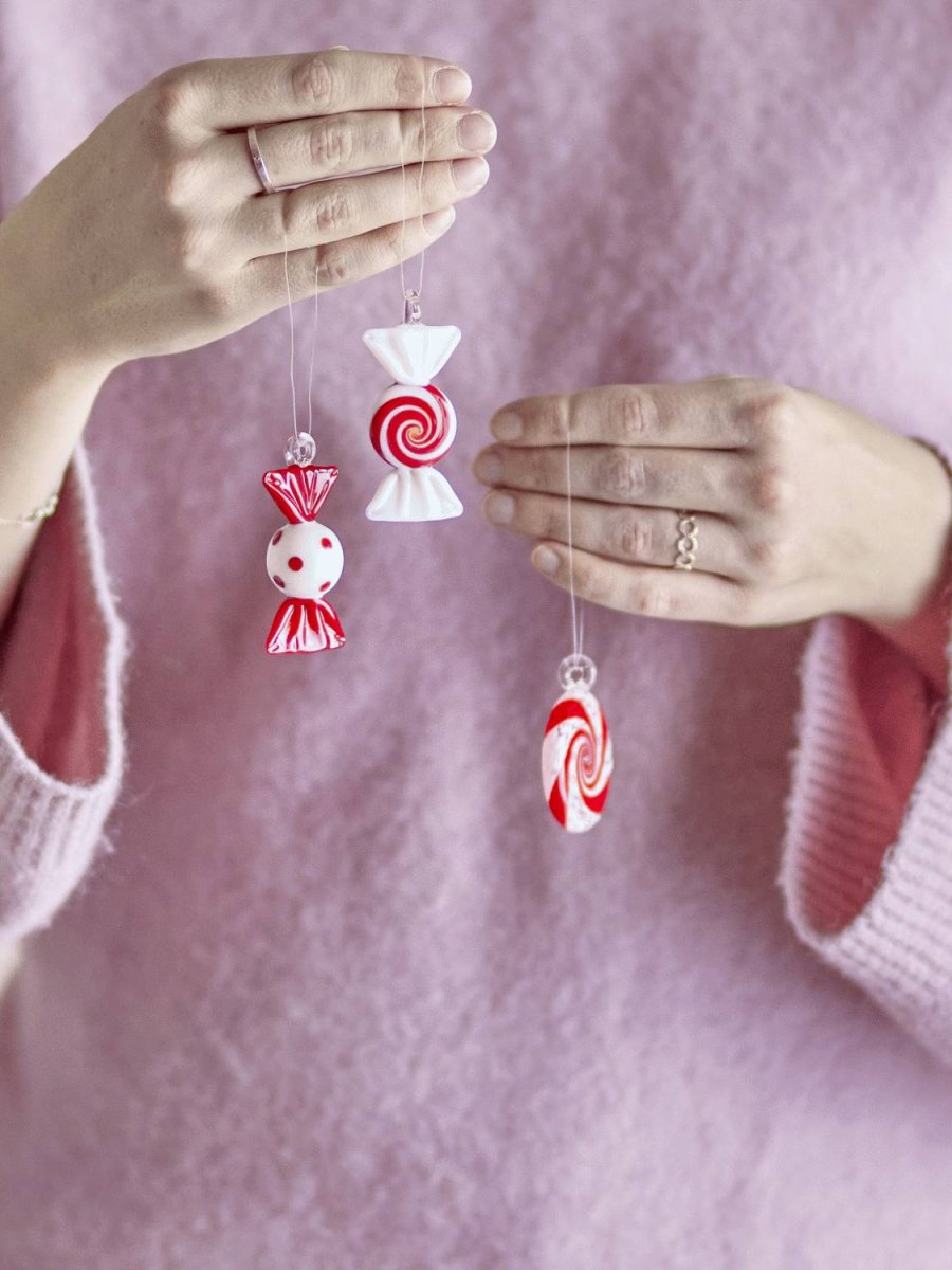 Bloomingville Festive Ornament 3er Set, Rot