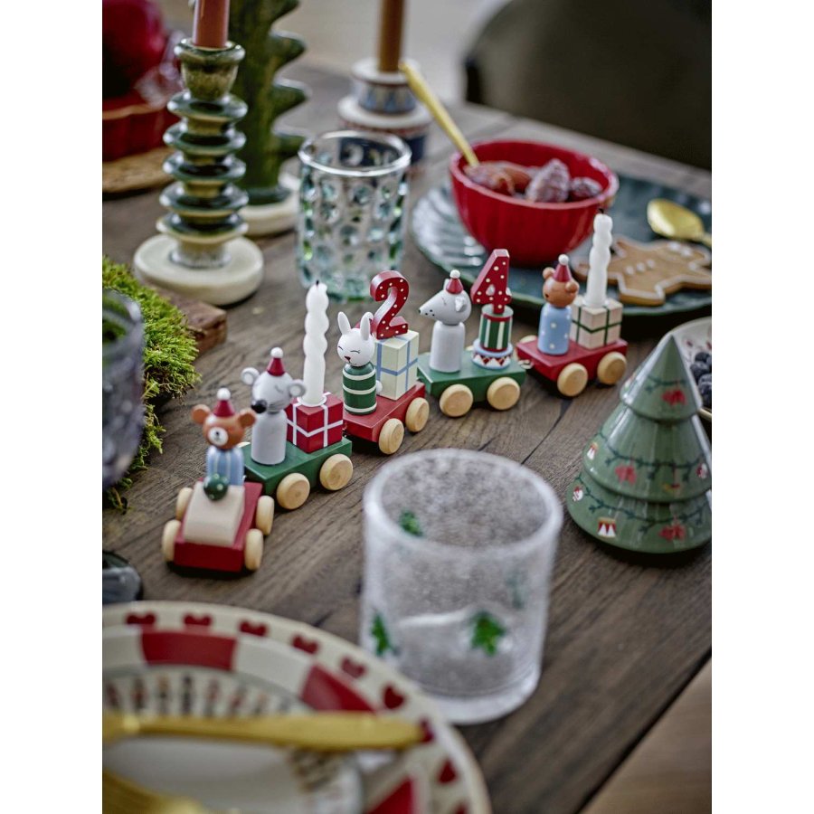 Bloomingville Junaid Adventskalenderzug 38 cm, Rot