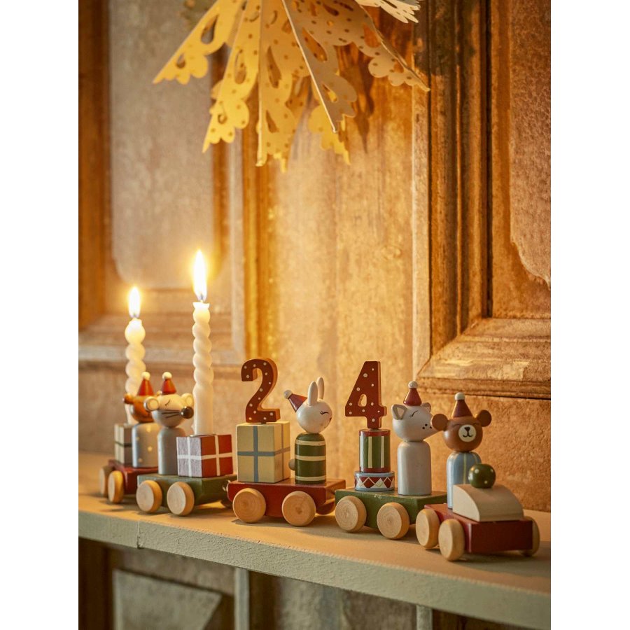 Bloomingville Junaid Adventskalenderzug 38 cm, Rot