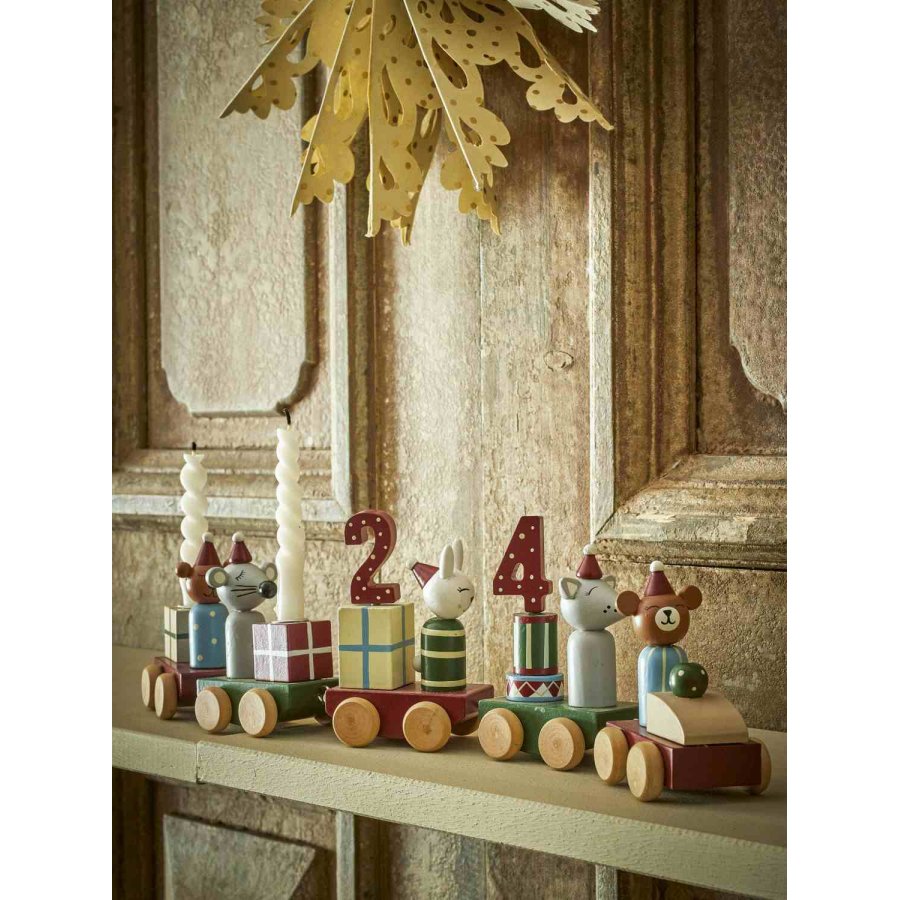 Bloomingville Junaid Adventskalenderzug 38 cm, Rot