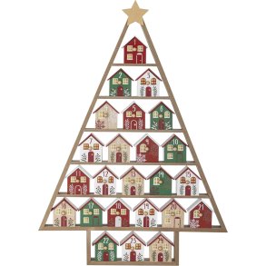 Bloomingville Calvin Adventskalender H61,5 cm, Rood