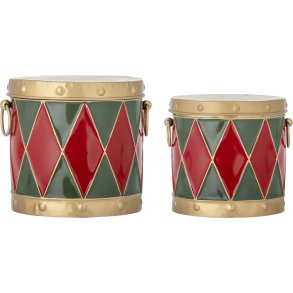 Bloomingville Yuri Doos met deksel H20,5 cm, Rood