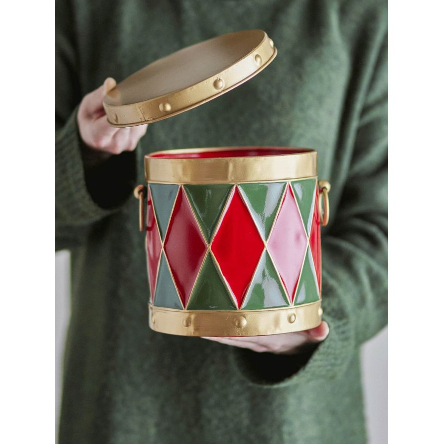 Bloomingville Yuri Dose mit Deckel H20,5 cm, Rot