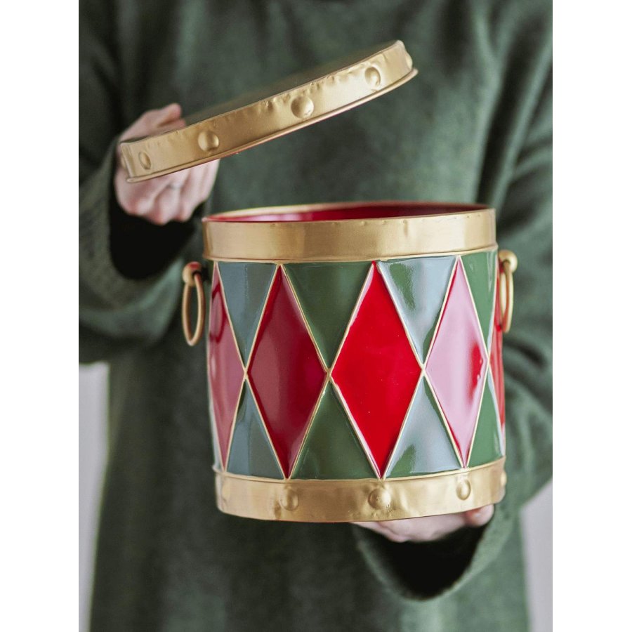 Bloomingville Yuri Dose mit Deckel H20,5 cm, Rot