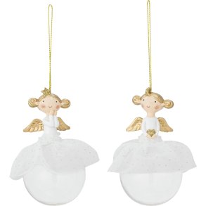 Bloomingville Griselda Ornament 2 stuks H11,5 cm, Wit