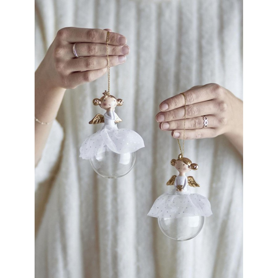 Bloomingville Griselda Ornament 2er Set H11,5 cm, Wei