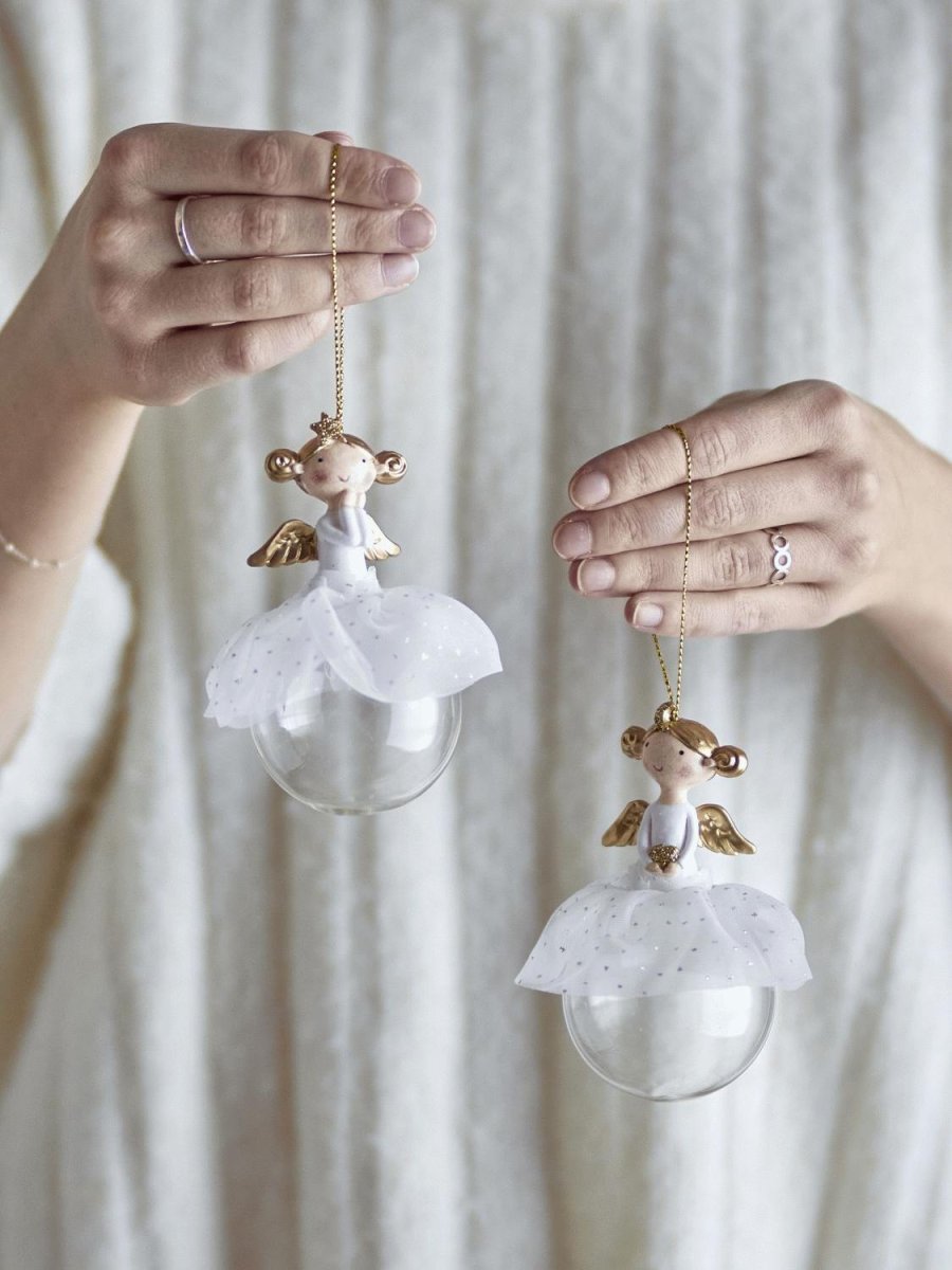 Bloomingville Griselda Ornament 2er Set H11,5 cm, Wei