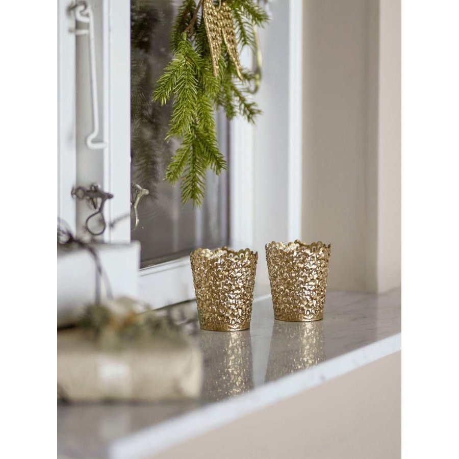 Bloomingville Mizou Teelichthalter H8,5 cm, Gold