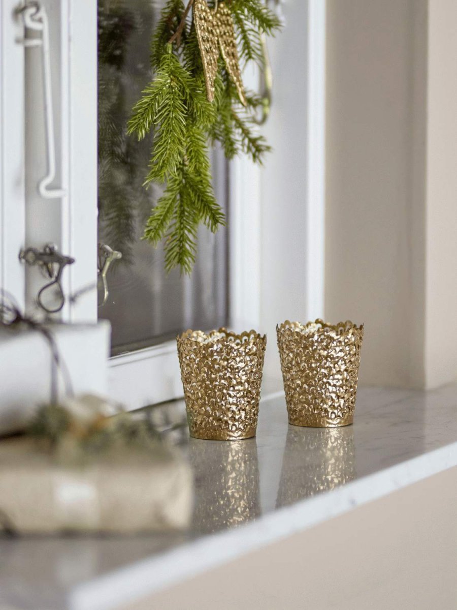 Bloomingville Mizou Teelichthalter H8,5 cm, Gold