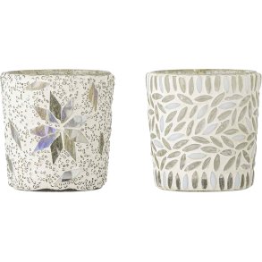 Bloomingville Myr Waxinelichthouder 2 stuks H7,5 cm, Wit