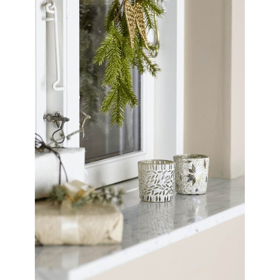 Bloomingville Myr Teelichthalter 2er Set H7,5 cm, Wei