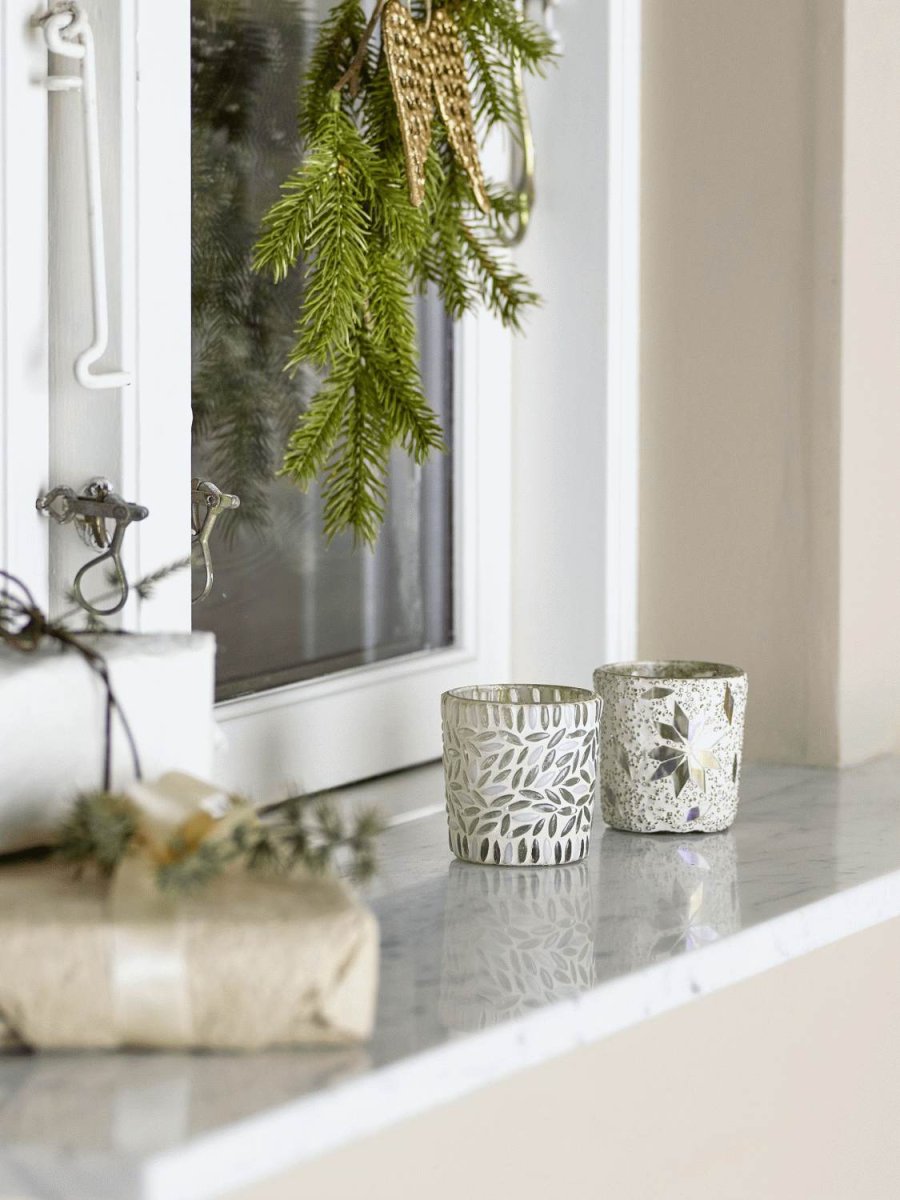 Bloomingville Myr Teelichthalter 2er Set H7,5 cm, Wei