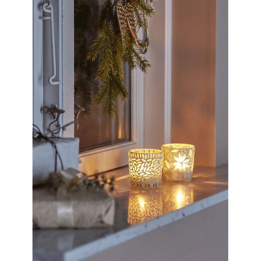 Bloomingville Myr Teelichthalter 2er Set H7,5 cm, Wei