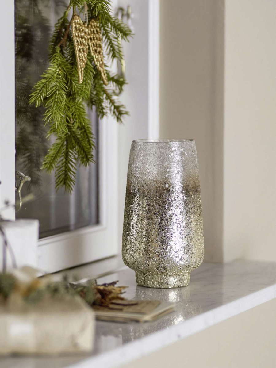 Bloomingville Lucina Teelichthalter H20 cm, Silber