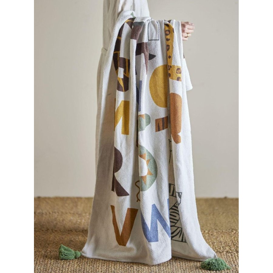 Bloomingville Mini Memmo Decke 130x160 cm, Natur