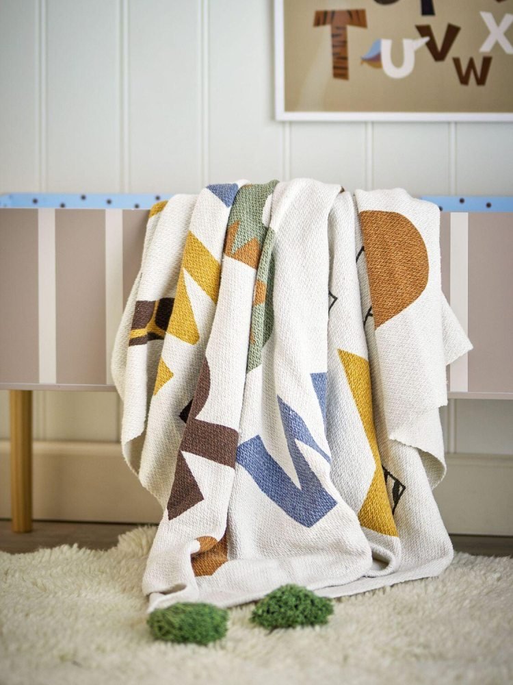 Bloomingville Mini Memmo Decke 130x160 cm, Natur
