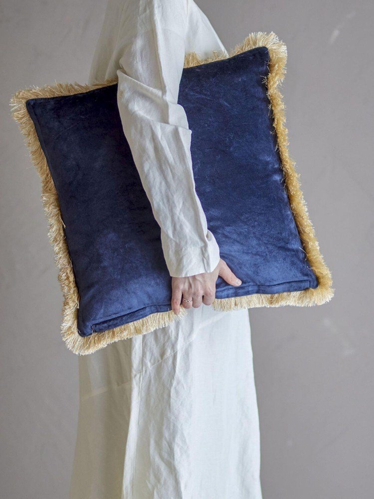 Bloomingville Eydis Kissen 45x45 cm, Blau