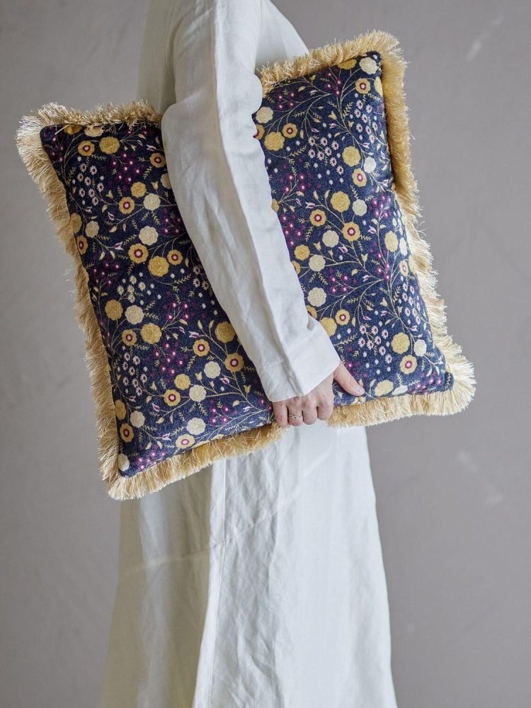 Bloomingville Eydis Kissen 45x45 cm, Blau