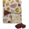 Bloomingville Mini Fruitta Decke 130x160 cm, Gelb