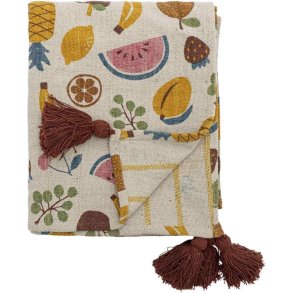 Bloomingville Mini Fruitta Decke 130x160 cm, Gelb