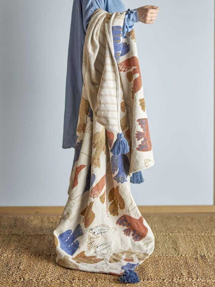 Bloomingville Anniversary Decke 130x160 cm, Braun