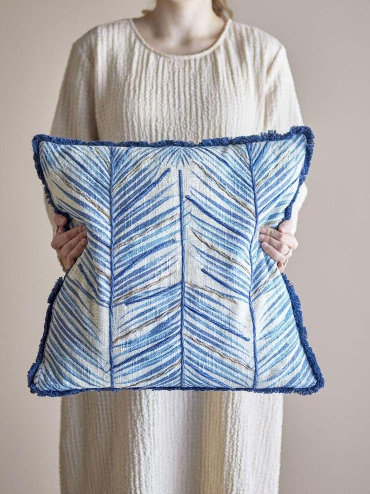 Creative Collection Laval Kissen 50x50 cm, Blau