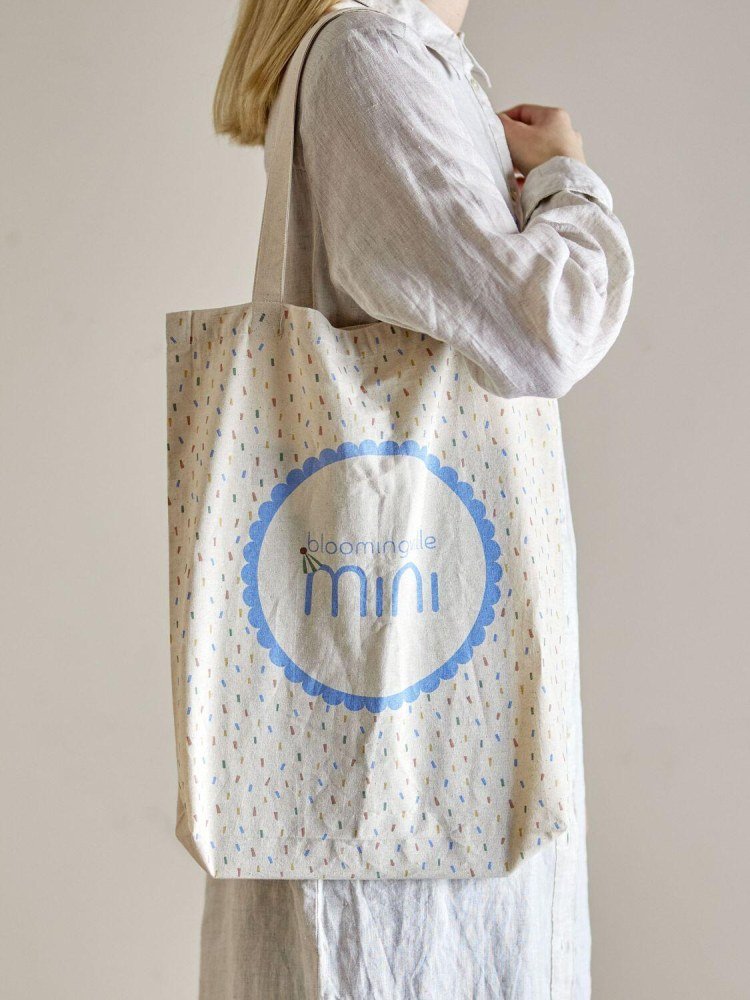 Bloomingville Mini Celebrate Einkaufstasche 40x38,5 cm, Blau