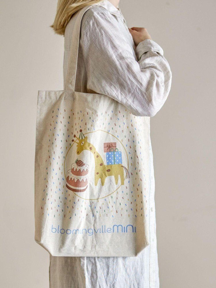 Bloomingville Mini Celebrate Einkaufstasche 40x38,5 cm, Blau