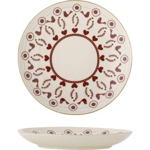 Bloomingville Jolly Bord 16 cm, Kerstmotief