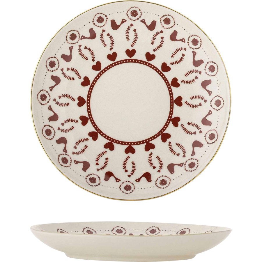 Bloomingville Jolly Teller 16 cm, Weihnachtsmotiv