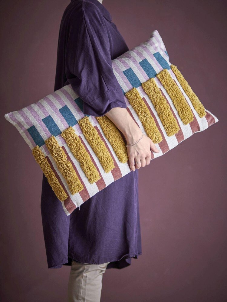 Bloomingville Lane Kissen 40x60 cm, Rosa