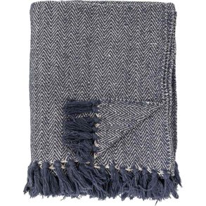 Creative Collection Herringbone Decke 130x160 cm, Schwarz