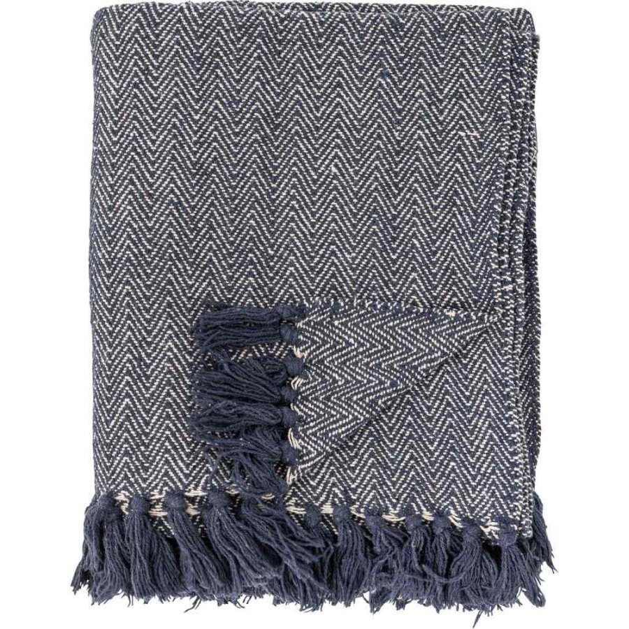 Creative Collection Herringbone Decke 130x160 cm, Schwarz