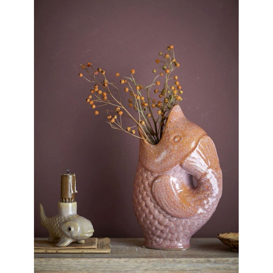 Creative Collection Harvey Vase H23,5 cm, Braun