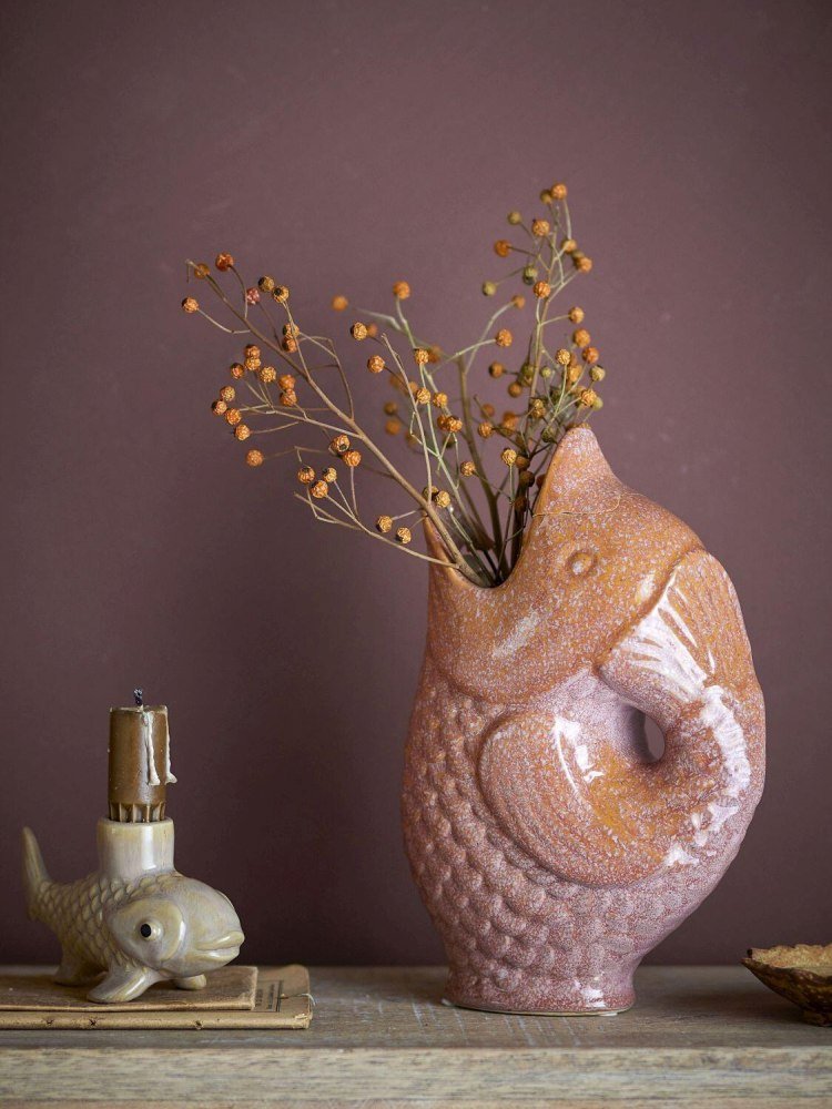 Creative Collection Harvey Vase H23,5 cm, Braun
