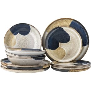 Bloomingville Jules Tafelservice 12-teilig, Grau