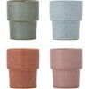 Bloomingville Ewan Tasse 4er Set 15 cl, Rosa